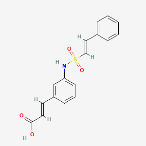 molecular formula C17H15NO4S B5652625 3-(3-{[(2-phenylvinyl)sulfonyl]amino}phenyl)acrylic acid 