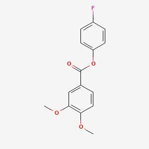 molecular formula C15H13FO4 B5652629 4-fluorophenyl 3,4-dimethoxybenzoate 