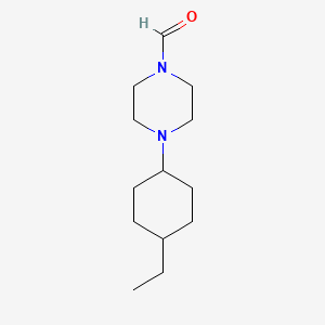 molecular formula C13H24N2O B5652638 4-(4-ethylcyclohexyl)-1-piperazinecarbaldehyde 