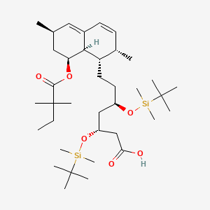 molecular formula C37H68O6Si2 B565268 3,5-双（叔丁基二甲基甲硅烷基）辛伐他汀羟基酸 CAS No. 1094101-38-8