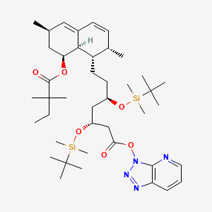 molecular formula C42H70N4O6Si2 B565270 3,5-Bis(tert-butyldimethylsilyl) Simvastatin Hydroxy Acid 7-Azabenzotriazole Ester CAS No. 1217685-81-8