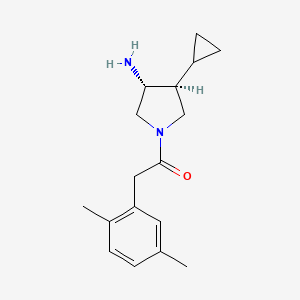 molecular formula C17H24N2O B5652712 (3R*,4S*)-4-cyclopropyl-1-[(2,5-dimethylphenyl)acetyl]pyrrolidin-3-amine 