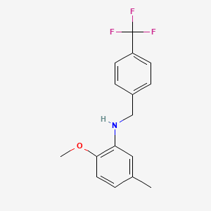 molecular formula C16H16F3NO B5652715 (2-methoxy-5-methylphenyl)[4-(trifluoromethyl)benzyl]amine CAS No. 5536-46-9