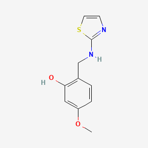 molecular formula C11H12N2O2S B5652719 5-methoxy-2-[(1,3-thiazol-2-ylamino)methyl]phenol 