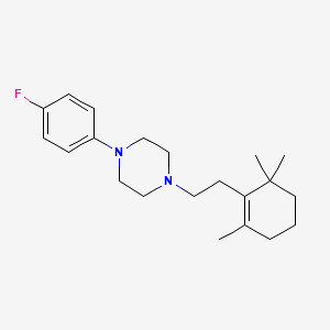 molecular formula C21H31FN2 B5652727 1-(4-fluorophenyl)-4-[2-(2,6,6-trimethyl-1-cyclohexen-1-yl)ethyl]piperazine 