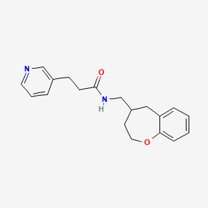 molecular formula C19H22N2O2 B5652733 3-pyridin-3-yl-N-(2,3,4,5-tetrahydro-1-benzoxepin-4-ylmethyl)propanamide 