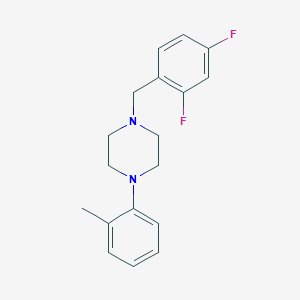 molecular formula C18H20F2N2 B5652735 1-(2,4-difluorobenzyl)-4-(2-methylphenyl)piperazine 