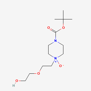 molecular formula C13H26N2O5 B565275 N4-tert-Butoxycarbonyl-1-[2-(2-hydroxyethoxy)ethyl]piperazine N1-Oxide CAS No. 1216684-15-9