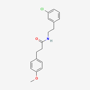 molecular formula C18H20ClNO2 B5652754 N-[2-(3-chlorophenyl)ethyl]-3-(4-methoxyphenyl)propanamide 