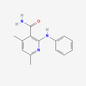 molecular formula C14H15N3O B5652764 2-anilino-4,6-dimethylnicotinamide 