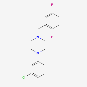molecular formula C17H17ClF2N2 B5652778 1-(3-氯苯基)-4-(2,5-二氟苯甲基)哌嗪 