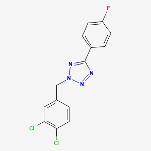molecular formula C14H9Cl2FN4 B5652826 2-(3,4-dichlorobenzyl)-5-(4-fluorophenyl)-2H-tetrazole 
