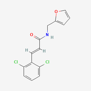 molecular formula C14H11Cl2NO2 B5652828 3-(2,6-dichlorophenyl)-N-(2-furylmethyl)acrylamide 