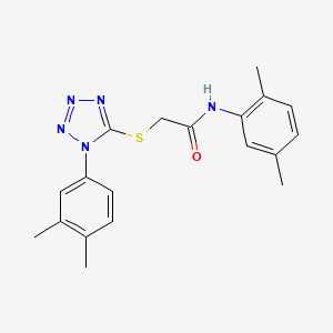 molecular formula C19H21N5OS B5652837 N-(2,5-dimethylphenyl)-2-{[1-(3,4-dimethylphenyl)-1H-tetrazol-5-yl]thio}acetamide 