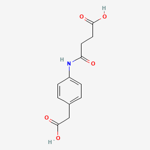 molecular formula C12H13NO5 B5652841 4-{[4-(carboxymethyl)phenyl]amino}-4-oxobutanoic acid CAS No. 351158-37-7