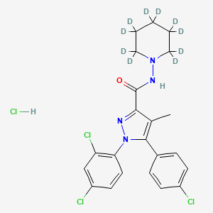 molecular formula C22H22Cl4N4O B565285 Rimonabant-d10 Hydrochloride CAS No. 1044909-61-6