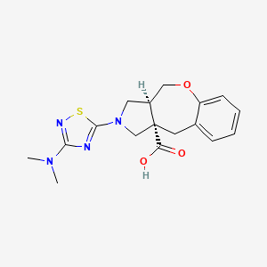 (3aS*,10aS*)-2-[3-(dimethylamino)-1,2,4-thiadiazol-5-yl]-2,3,3a,4-tetrahydro-1H-[1]benzoxepino[3,4-c]pyrrole-10a(10H)-carboxylic acid