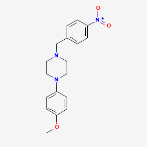 molecular formula C18H21N3O3 B5652869 1-(4-methoxyphenyl)-4-(4-nitrobenzyl)piperazine 