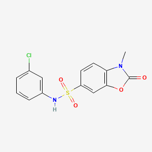 N-(3-chlorophenyl)-3-methyl-2-oxo-2,3-dihydro-1,3-benzoxazole-6-sulfonamide