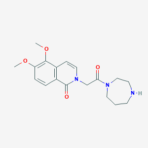 molecular formula C18H23N3O4 B5652894 2-[2-(1,4-diazepan-1-yl)-2-oxoethyl]-5,6-dimethoxy-1(2H)-isoquinolinone hydrochloride 