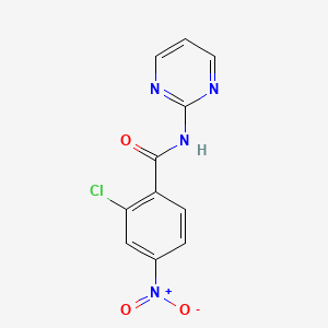 molecular formula C11H7ClN4O3 B5652966 2-chloro-4-nitro-N-2-pyrimidinylbenzamide 