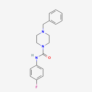 molecular formula C18H20FN3O B5653054 4-benzyl-N-(4-fluorophenyl)-1-piperazinecarboxamide 