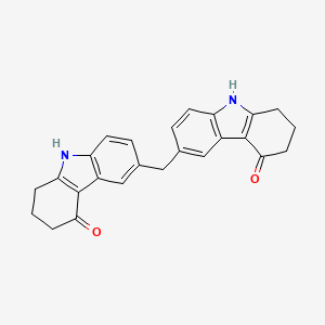 molecular formula C25H22N2O2 B565306 6,6'-Methylenebis[1,2,3,4-tetrahydro-carbazol-4-one] CAS No. 1216890-42-4