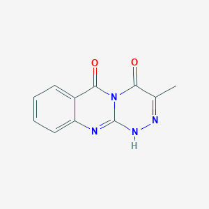 molecular formula C11H8N4O2 B5653066 3-methyl-4H-[1,2,4]triazino[3,4-b]quinazoline-4,6(11H)-dione 