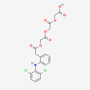 molecular formula C20H17Cl2NO8 B565307 Diacetic Aceclofenac CAS No. 1216495-92-9