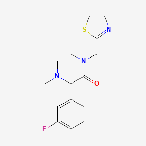 2-(dimethylamino)-2-(3-fluorophenyl)-N-methyl-N-(1,3-thiazol-2-ylmethyl)acetamide