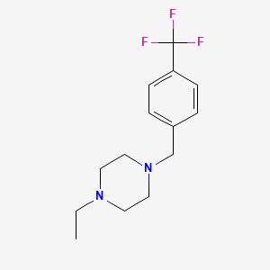 molecular formula C14H19F3N2 B5653084 1-ethyl-4-[4-(trifluoromethyl)benzyl]piperazine 