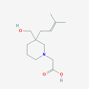 molecular formula C13H23NO3 B5653124 [3-(hydroxymethyl)-3-(3-methyl-2-buten-1-yl)-1-piperidinyl]acetic acid 