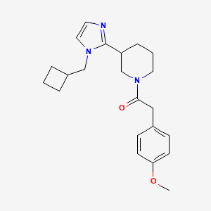 3-[1-(cyclobutylmethyl)-1H-imidazol-2-yl]-1-[(4-methoxyphenyl)acetyl]piperidine