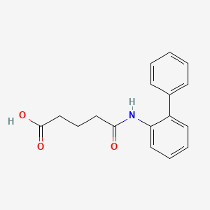 molecular formula C17H17NO3 B5653143 5-(2-biphenylylamino)-5-oxopentanoic acid 