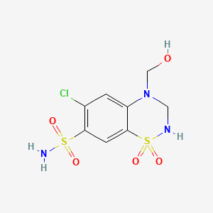 molecular formula C8H10ClN3O5S2 B565315 N4-Hydroxymethyl Hydrochlorothiazide CAS No. 1216599-78-8