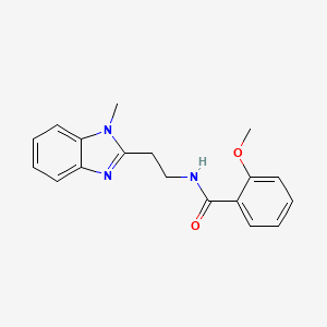 molecular formula C18H19N3O2 B5653163 2-methoxy-N-[2-(1-methyl-1H-benzimidazol-2-yl)ethyl]benzamide 