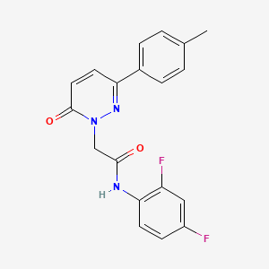 molecular formula C19H15F2N3O2 B5653166 N-(2,4-difluorophenyl)-2-[3-(4-methylphenyl)-6-oxo-1(6H)-pyridazinyl]acetamide 