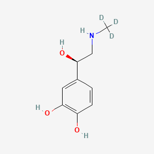 molecular formula C9H13NO3 B565320 L-(-)-Epinephrine-d3 CAS No. 1217733-17-9