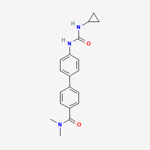 molecular formula C19H21N3O2 B5653216 4'-{[(cyclopropylamino)carbonyl]amino}-N,N-dimethylbiphenyl-4-carboxamide 