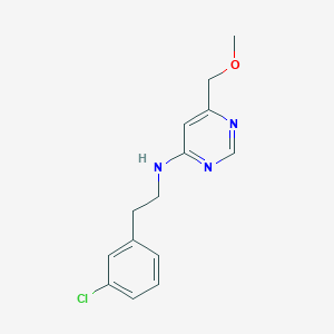 N-[2-(3-chlorophenyl)ethyl]-6-(methoxymethyl)pyrimidin-4-amine