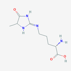 molecular formula C9H16N4O3 B565324 L-Ornithine, N5-(4,5-dihydro-4-methyl-5-oxo-1H-imidazol-2-yl)- CAS No. 1356932-16-5