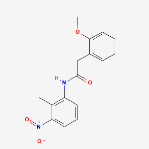 molecular formula C16H16N2O4 B5653262 2-(2-methoxyphenyl)-N-(2-methyl-3-nitrophenyl)acetamide 