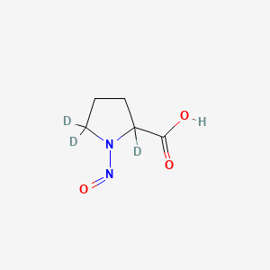 molecular formula C5H8N2O3 B565327 N-Nitroso-D,L-proline-d3 CAS No. 65807-08-1