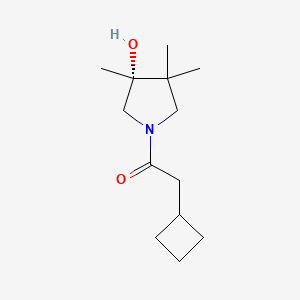 molecular formula C13H23NO2 B5653285 (3R)-1-(cyclobutylacetyl)-3,4,4-trimethyl-3-pyrrolidinol 
