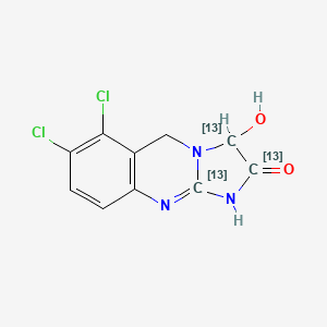 molecular formula C10H7Cl2N3O2 B565329 3-Hydroxy Anagrelide-13C3 CAS No. 1219393-12-0