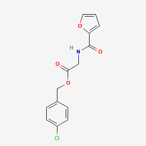 molecular formula C14H12ClNO4 B5653291 4-chlorobenzyl N-2-furoylglycinate 