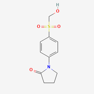 1-{4-[(hydroxymethyl)sulfonyl]phenyl}-2-pyrrolidinone