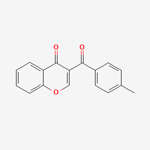 molecular formula C17H12O3 B5653322 3-(4-甲基苯甲酰基)-4H-色满-4-酮 