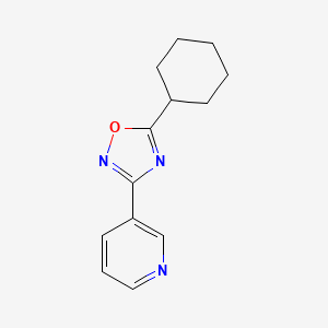 molecular formula C13H15N3O B5653331 3-(5-cyclohexyl-1,2,4-oxadiazol-3-yl)pyridine 