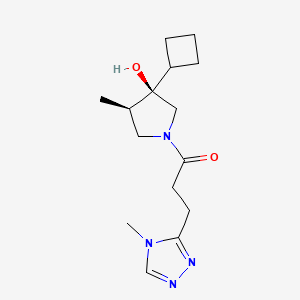 (3R*,4R*)-3-cyclobutyl-4-methyl-1-[3-(4-methyl-4H-1,2,4-triazol-3-yl)propanoyl]-3-pyrrolidinol